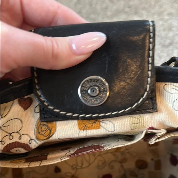 Brighton Black and Cream Woven Handbag - Picture 9 of 9